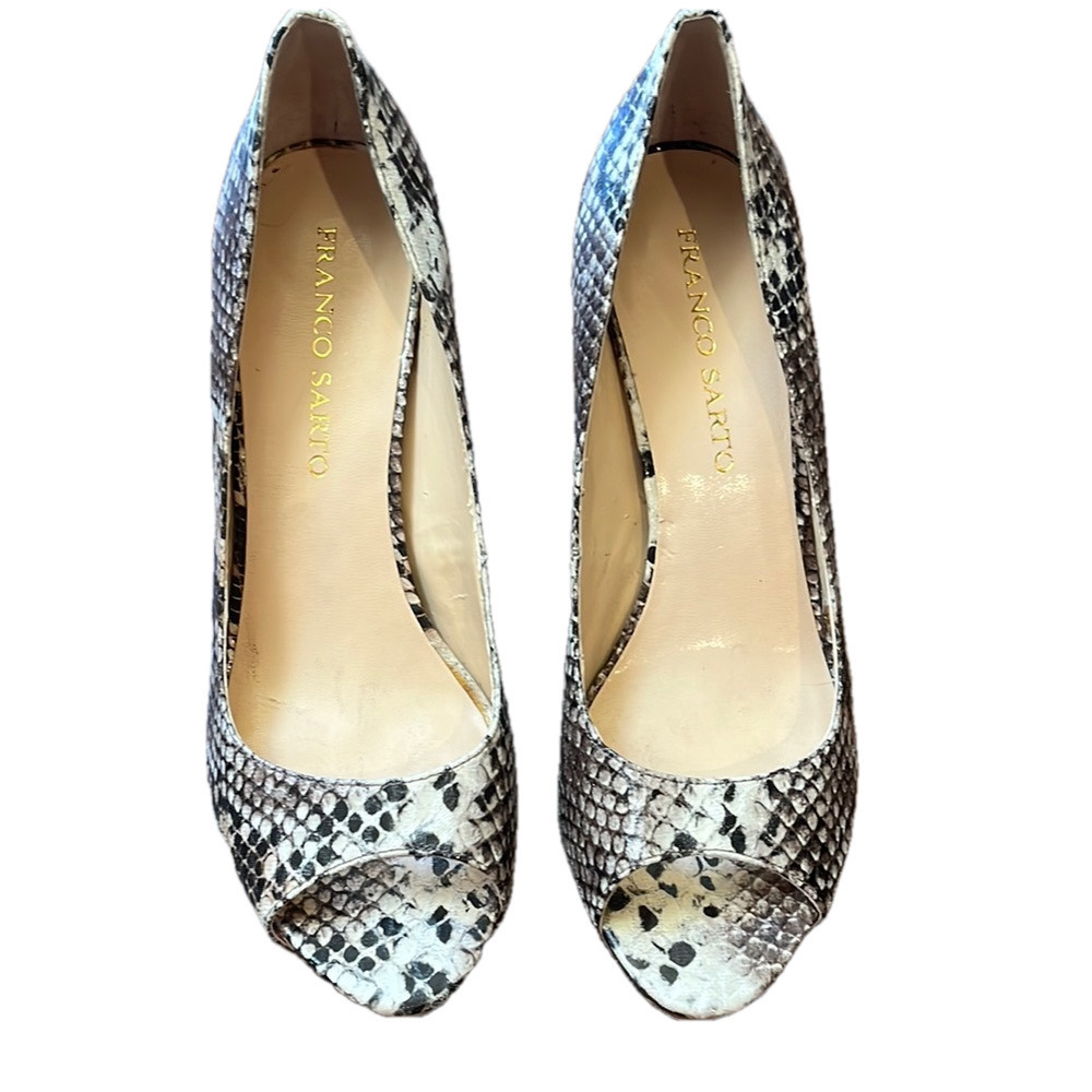 Franco Sarto faux snakeskin heels, size 9M